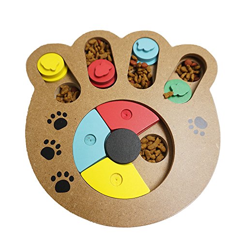 Baby-Pet-Paw-Shape-Wooden-Interactive-Food-Treated-Hide-and-Seek-Activity-Toys-For-Pet-Dog-Slow-Food-Puzzle-Training-Toy