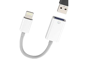 KEFIANY Adaptador USB 3.0 hembra a Lightning para iPhone 14 13 12 Pro Max Certificado para Apple MFI Enchufe Smartphone para IPad OTG Llave USB-A Lector de tarjetas de fotos Dispositivo digital Cable externo