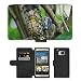 Produktbild hello-mobile PU LEDER LEATHER FLIP CASE COVER HÜLLE ETUI TASCHE SCHALE // M00136143 Blaumeise Vogel fliegen Tit Vogelfutter // HTC One M9