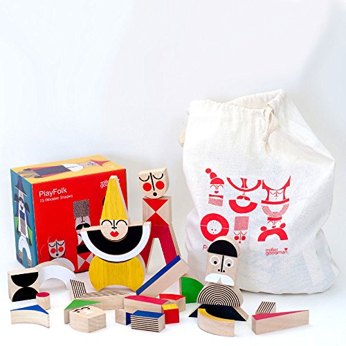 Preisvergleich Produktbild Miller Goodman PLAYFOLK - 75 HOLZ-BAUSTEINE