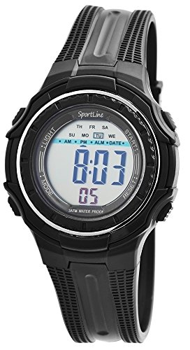 Sportline digital children's watch with light, alarm and stop function and a high-quality quartz movement. 10000280004/025/025 025