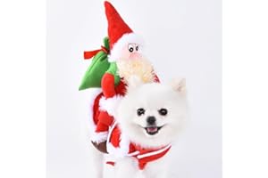 WFFEILA Hundekostüm Weihnachten,Hund Weihnachtsmann Kostüm,Haustier Weihnachtskostüm, Katzen Kleidung Weihnachten,Hunde Weihnachtskostüm Für Weihnachten,Party,Geburtstag,Geeignet für Kleine bis Große Hunde