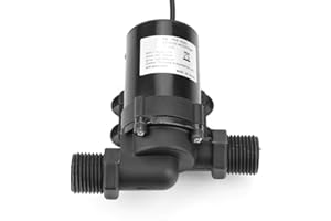 ACOGEDOR Brushless wasserpumpe 12v,Bürstenloser Wasserpumpe Mini DC Brushless Wasserpumpe für Solarwarmwasserbereiter 12V 1,25A,40℃ ~100℃