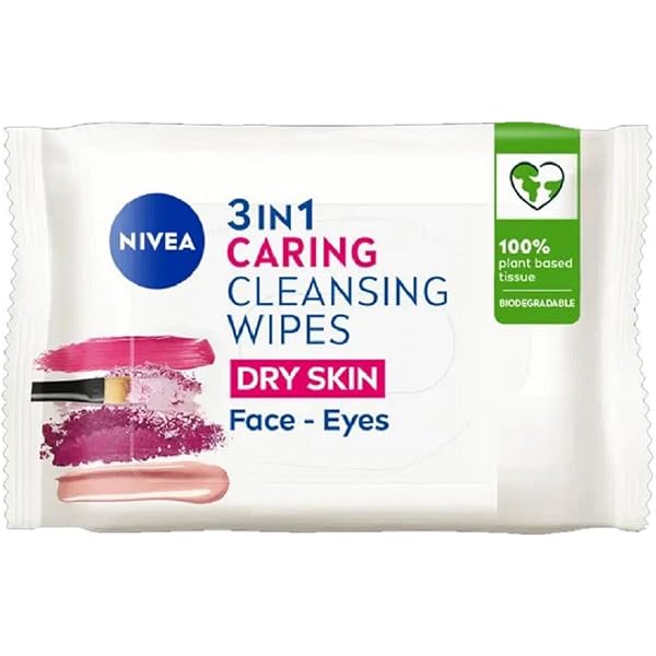 NIVEA Biologisch Abbaubare Make-up-Entferner-Tücher Mit Aloe Vera – 100% Pflanzlich, 25 Stück
