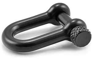 GANZOO Juego de 3 grilletes de acero con cierre de rosca, para pulseras paracord, cordones, etc., 33 mm x 19 mm (tamaño M), forma de U