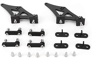 EVGATSAUTO Staffe di montaggio per spoiler, 11 cm/4,3 pollici Universale per auto in lega di alluminio CNC Tronco posteriore alettone da corsa Spoiler di coda Staffe di montaggio