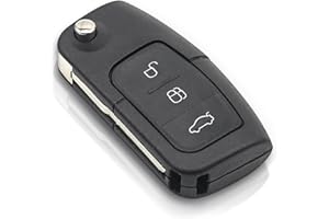 HooRLZ FORD Key Fob Replacement For FORD Focus Fiesta MK7 C-Max S-Max Kuga KA Mondeo MK4 Galaxy Connect Ecosport, Remote Car Key Cover Case 3 Button, FORD Fiesta Key Case, FORD Focus Key Fob