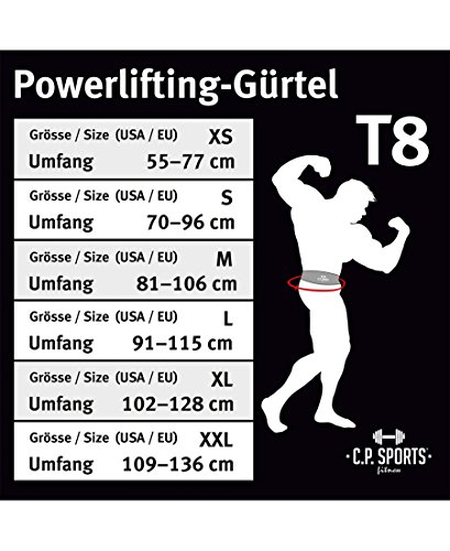 C.P. Sports Powerlifting – Gürtel, Trainingsgürtel, Gewichthebergürtel, Fitnessgürtel - 7