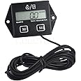 Careflection Digital Tachometer Hour Meter LCD Display Spark Plugs 2 and 4 Stroke Engine RPM Tacho Tach Gauge Spin (Standard Size) Water Proof - 2 Years Warranty