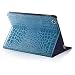 Produktbild iPad 2 Fall, iPad 3/4 Case - PU-Leder Alligator intelligente Fall-Abdeckung für Apple iPad 2/3/4 Tablet PC Ständer Schutzhülle Skin (blau)