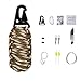Produktbild LaDicha 16Pcs Outdoor Paracord Kit Survival Seil Set Angeln Tools Camping Karabiner Notfallausrüstung