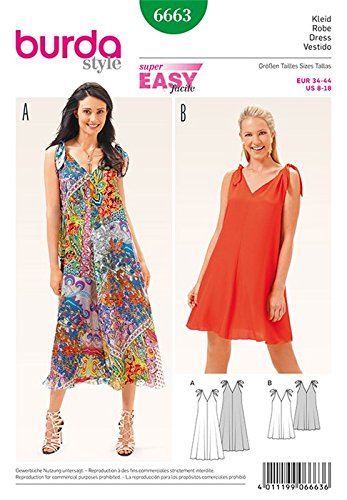 BurdaStyle Sewing Pattern B6663 Misses' Dress