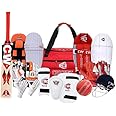 CW Challenger Kashmir Willow Cricket Set Cricket Complete Set Batting & Keeping Gears Sports Cricket Equipment Set for Men Full Size Cricket Set