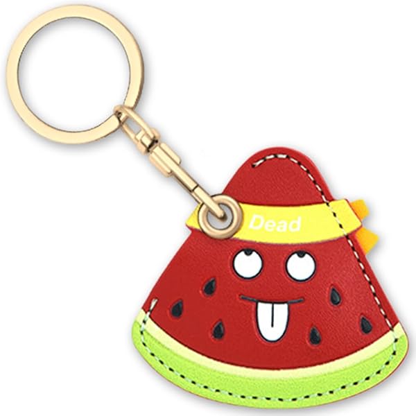 Portachiavi Frutta In Pelle - 2 Pezzi Limone E Fragola, 7x5.5 Cm, Custodia Protettiva Chiavi, Regalo Carino - Foto 4