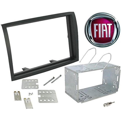 Sound Way Kit Montaggio Autoradio, Mascherina 2 DIN, Plancia Metallica, Adattatore Antenna, Chiavi di Smontaggio Compatibile con Fiat Ducato, Citroen Jumper, Peugeot Boxer dal 2006