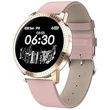 SHshou-L Smart Watch Großbildschirm Musik Schlaf Smart Alarm Lange Sitzanzeige zur Erkennung der Herzfrequenz-Blutdruckschwingung,Pink