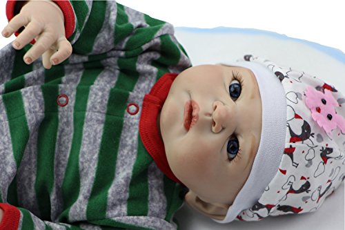 23 Inch Reborn Baby Doll Full Body Vinyl Realistic New Born Girl Baby Toyt With Free Pacifier Magnet