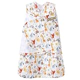 HALO SleepSack Baby Swaddle 100% Cotton-Newborn 0-3 Months-Yellow Jungle Pals