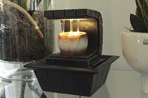 Springbrunnen „Copa“ mit LED Beleuchtung Zimmerbrunnen Zierbrunnen Tischbrunnen - 3