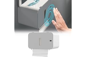 PLGEBR Dispensador de papel higiénico inteligente sin contacto, dispensador automático de toallas de papel sin contacto para cocina, baño, montaje en pared, debajo del mostrador, toalla de mano con sensor de