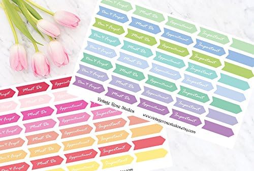 Arrow Headers Functional Planner Stickers in Cool & Warm Color Palette for Erin Condren LifePlanner, Filofax, Kikki K, Travelers Notebook