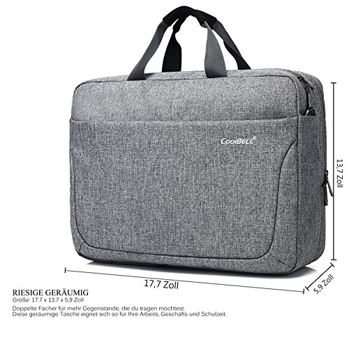 CoolBELL 17 3 Zoll Laptop Tasche Multi-Fach Messenger Bag Business Aktentasche Wasserdicht Nylon Computer Umh  ngetasche f  r Laptop   Ultrabook   Mac