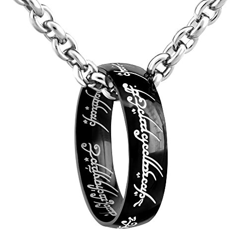 Lord Of The Rings – The One Ring – Black - On The Stainless Steel Chain 60 CM