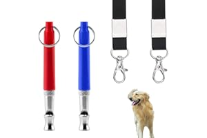 KSOIQPU 2 PCS blu+rosso fischietto ultrasuoni per cani fischietto per cani antiabbaio per cani antiabbaio per cani ultrasuoni Regolabile Fischietto Antiabbaio per Cani con Cordoncino