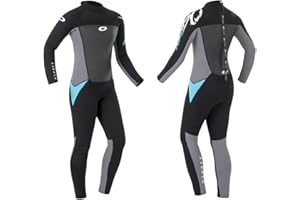 Osprey Womens Full Length Wetsuit, 3MM Summer Wetsuit, Blue/Black, Multiple Sizes