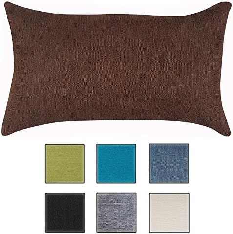 Salosan Sofa pillow, Lounge Cushion, Decorative Scatter Cushion, Hypoallergenic Filling - In 7 Plain Colours, Size 40x70 cm (brown)