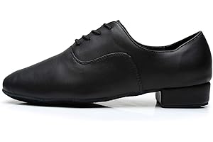 HROYL Mens Dance Shoes Ballroom Latin Jazz Tango Jive Modern Suede Sole Dress Shoes,Model 704/YC