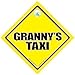 Granny's Taxi Car Sign, Taxi Driver, Grandchildren, Car Sign, Baby On Board Sign, baby on board, Novelty Car Sign, Gran, Grannys, Grandma (708)