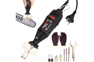 BEFITERY Kit per affilare catene per motoseghe a batteria 180W Affilatrice per smerigliatrice per catene a mano per utensili per affilare mulini elettrici (nero)