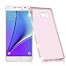 Produktbild Samsung Galaxy NOTE 5 Glitzer Strass Silikonhülle in DURCHSICHTIG ROSA von Cadorabo - Ultra Dünn Slim Design TPU Schutzhülle – Handyhülle Bumper Bling Back Case Cover in TRANSPARENT ROSA