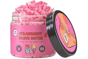 Mallows Beauty Strawberry Shave Butter, Relieves Redness, Hydrates and Nourishes, Protects Against Razor Rash, Long Lasting Results, for All Skin Types, 100g