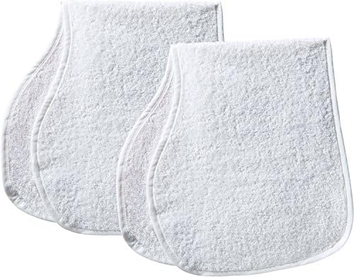 Kinderbutt 2-pk burp cloths terry white