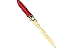 ACZYQWS Golden Wooden Handle Letter Opener - Envelope Split File Opener for Home Office School