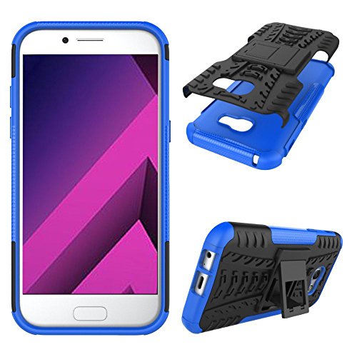 Galaxy A3 2017 Hülle Schwarz,Für Samsung Galaxy A3 2017 Hülle Flip Case,Für Samsung Galaxy A3 2017 Hülle Silikon,EMAXELERS Für Samsung Galaxy A3 2017 Hülle TPU,Galaxy A3 2017 Hülle Hart,Galaxy A3 2017 Hülle Slim,Galaxy A3 2017 Hülle Anti-Scratch und Anti-Schock stoßfest Stoßdämpfend Spiegel Schutz Handy Hülle Schlank Zerklüftet Langlebig Case Back Cover Tasche mit Ständer Halterung Für Samsung Galaxy A3 2017,Blue Hyun Pattern - 6