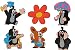 Produktbild 6 tlg. Set Magnete / Wandsticker - der kleine Maulwurf - Holz Kinder Kindermagnete z.B. für Kinderzimmer Kühlschrankmagnet