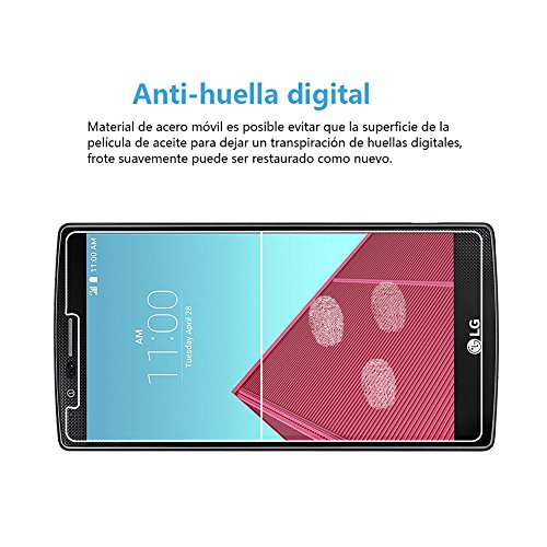 3-Pack LG G4 Cristal Templado Protector de Pantalla Nazzamo LG G4
Templado Vidrio Protector de Pantalla Ultra-trasparente Sin Burbujas
Resistente a Ara azos