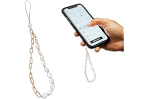 SCJJZ handykette,handy umhängetasche,handyband,handschlaufe kamera,handyanhänger,1 stück Handgemachte Kurze Rosa Kristall Perle Frauen Telefon Fall Lanyard Kette Lanyard