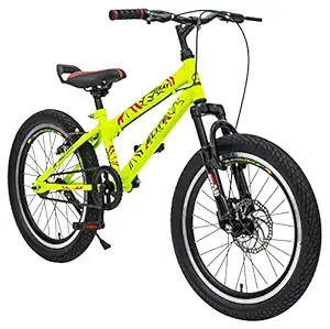 Geekay Elite 20T Kids Single Speed Steel Frame 10 inches Dual disc Brake WithoutGear Children MTB bike/Bicycle for Unisex Adults Ideal Height 3ft+ Age 6 to 10 Year(92% Assembled Rest Easy Self-Assembly)