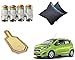 Auto Pearl Premium Quality Car Accessories Combo of Car Tyre Air Alert Valve Cap Set of 4 Pcs. & Car Wooden Bead Seat Cover 1 pcs. & Car Vastra Cushion Pillow Black Color Set of 2 Pcs For Car & Home. For Chevrolet Beat Type-2 RS.1527.00