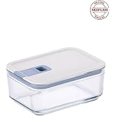 Orchid Neoflam, M&uuml;kemmel M&uuml;h&uuml;r, Cam Gıda Konteyner, Dikd&ouml;rtgen, 750ml, kapaklı, Konik Şekil, Isıya Dayanıklı Cam 400c'ye kada