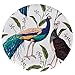 Produktbild CKH Chinesische Art glücklicher Pfau-runder Teppich-chinesische Kunst-Teppich-Wohnzimmer-Schlafzimmer-Raum-hängender Korb-Computer-Stuhl-Kissen (Size : Diameter 80cm)