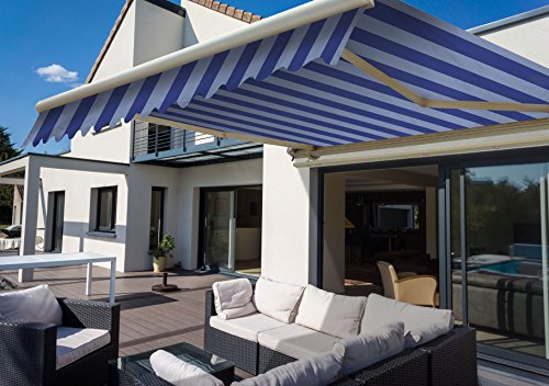 Preisvergleich Produktbild Elektrische Vollkassettenmarkise weiß (5 m, Ibiza)