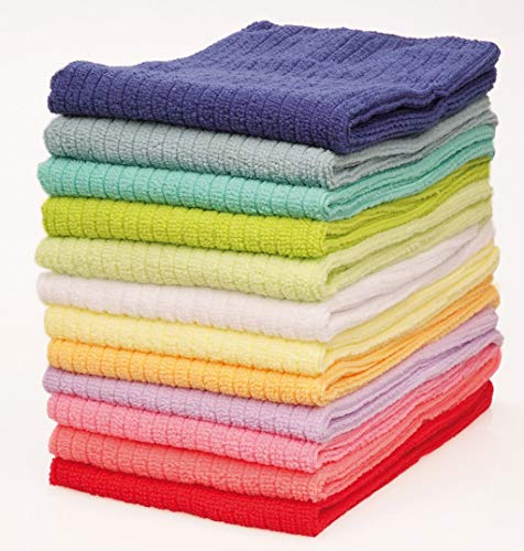 Panno microfibra 48x40 cm | Set 12x panno in microfibra per pulizia | Accessori cucina asciugamano microfibra | Panno microfibra viso e asciugatura