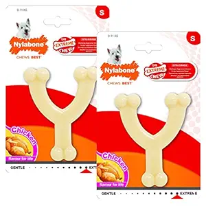 Nylabone Dura Chew Regular Flavored Wishbone Dog Chew Toy (2 Pack)