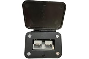 FEEGOW Staffa di montaggio a incasso per presa per Anderson, 120 A, con copertura per caravan, navi, yacht, camper e autovetture per il montaggio su finiture e pannelli