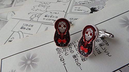 Russian Doll Candy Skull Cufflinks